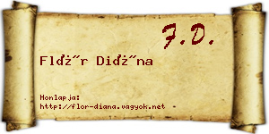 Flór Diána névjegykártya